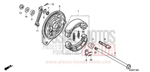 REAR BRAKE PANEL VT750SB de 2011